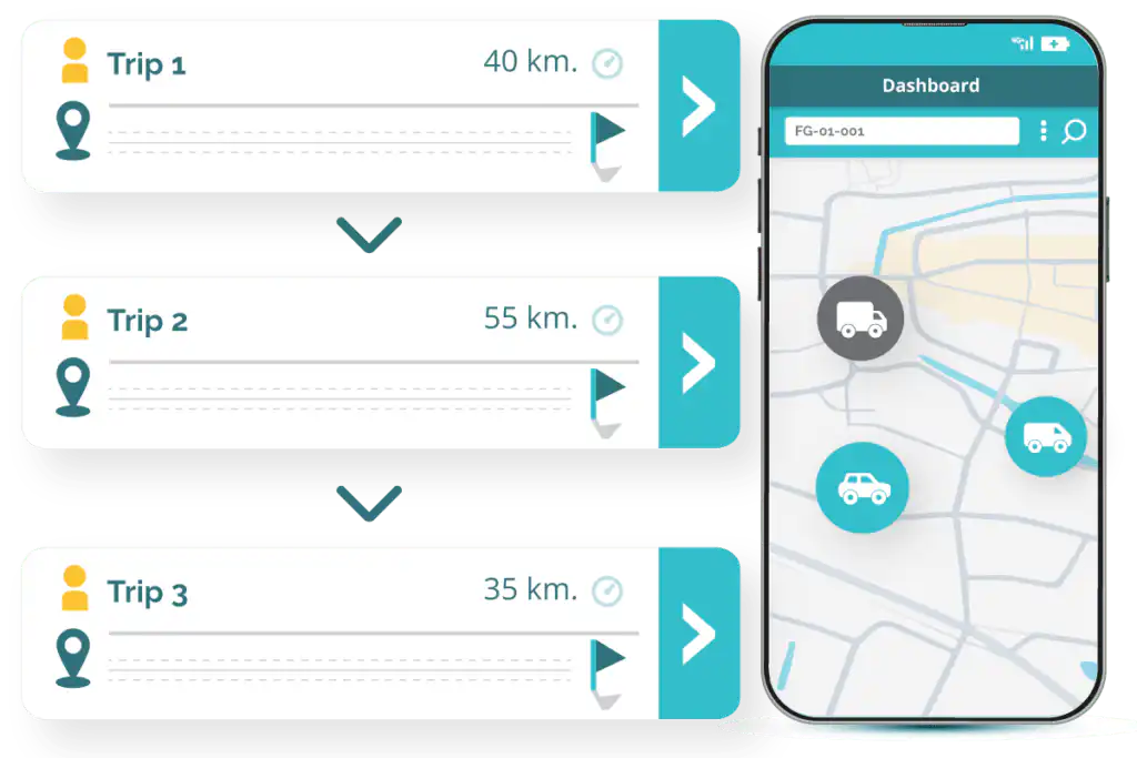 Fleet tracking track and trace software